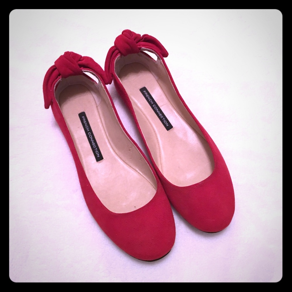 Red Ballerina Flats With Bows